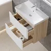 Badezimmerschrank 60cm Mineralguss Waschtisch mit Produktbild-Vorschau 2