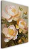 Leinwandbild Pfingstrosen Gemalte Blumen Natur 70x100 Feeby Produktbild-Vorschau 1