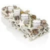 COM-FOUR® Adventskrans, langwerpig, kaarsenhouder voor Productafbeelding-voorbeeld 1