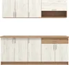 Homestyle4u Küche Modern Holz Eiche Küchenzeile ohne Geräte Produktbild-Vorschau 4