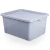 A light gray plastic storage bin with a lid, shown from a slightly elevated front-left angle against a white background. Náhľad obrázku produktu