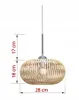 A product shot of a pendant lamp with dimensions indicated. Produktbild-Vorschau