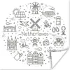 MuchoWow® Poster Amsterdam - Symbole - Niederlande 100x100 Produktbild-Vorschau 1