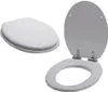 MSV WC Sitz Toilettendeckel MDF Holzkern "Uni weiß" Produktbild-Vorschau 3