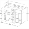 Parisot Hochbett Tom mit Schreibtisch, Schubkästen & Produktbild-Vorschau 8