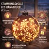 Nachbildungative hängende Kugel 10cm Rosen-Pastell  LED Produktbild-Vorschau 4