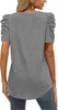 ASKSA Damen T-Shirt Sommer V-Ausschnitt Bluse Lässige Produktbild-Vorschau 4