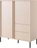 Highborad Kommode Dast 103x39,5x123cm beige 2-türig Produktbild-Vorschau 1