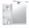 Spiegelschrank 60x50 Weiß, Badezimmerschrank mit Ablagen, Produktbild-Vorschau 1