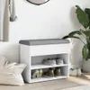 vidaXL Lavica na topánky biela 62 x 32 x 50 cm Materiál na Náhľad obrázku produktu 3