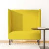 vidaXL Hoher Rücken Sofa 101cm Hellgelb Stoff Produktbild-Vorschau 3