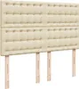 Möbel Ottoman-Bett mit Matratze Creme 140x200 cm Stoff - Produktbild-Vorschau 8