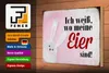 Holzschild Spruch 30x20cm Osterhase weiß wo Eier sind Produktbild-Vorschau 3