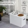 PawHut Miska pro psy s úložným prostorem, 2 misky, krmítko, Náhled obrázku produktu 4