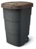 Prosperplast Wheeler 90 l anthrazit mit braunem Deckel Produktbild-Vorschau 1