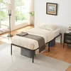 A bedroom scene with a bed, lamp, and storage boxes. Náhľad obrázku produktu