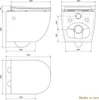 HAGO24 2in1 Hänge WC Bidet Tornadospülung Spülrandlos Produktbild-Vorschau 7