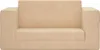 vidaXL Kinder-Schlafsofa 2-Sitzer Creme Weicher Plüsch Produktbild-Vorschau 3
