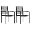 Gartenmöbel-Set 3-tlg. Schwarz pulverbeschichteter Stahl Produktbild-Vorschau 2