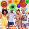 6 éventails en papier, décorations suspendues pour fêtes, Voir les images du produit 5