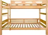 A wooden bunk bed with a ladder, shown from the front against a white background. Anteprima dell’immagine prodotto