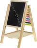 A wooden easel with a chalkboard and an abacus. Voir les images du produit