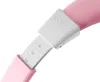 A close-up of a pink headphone band with a white connector piece. The brand name 'tonies' is embossed on the white piece. Produktbild-Vorschau