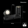 hoftronic LED-Deckenleuchte 2 Spots GU10 IP20 Schwarz Produktbild-Vorschau 7