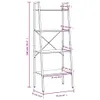 vidaXL Standregal 4 Böden Hellbraun und Schwarz 56x35x140 Produktbild-Vorschau 8