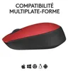Mouse Logitech M171, wireless, rosso Anteprima dell’immagine prodotto 5