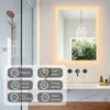 A modern bathroom with a lighted mirror and sink. Podgląd zdjęcia produktu