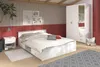 Lit avec 2 tiroirs & 1 étagère - 140 x 190 cm - Blanc - Voir les images du produit 5