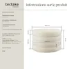 Tabouret ALTU XL rembourré avec rangement - Bouclé crème/ Voir les images du produit 6
