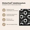 KitchenYeah© Herdabdeckplatte Blumen - Muster - Schwarz , Produktbild-Vorschau 6