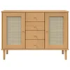 vidaXL Sideboard SENJA Rattan-Optik Braun 112x40x80 cm Produktbild-Vorschau 5