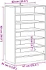 vidaXL Szafka na buty Artisan dąb 60x35x92 cm Materiał Podgląd zdjęcia produktu 8