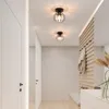A hallway with two ceiling lights, doors, and a coat rack. Náhled obrázku produktu