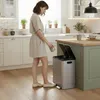 Poubelle Vidacharmy en inox avec 2 compartiments de 30L Voir les images du produit 8
