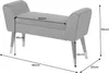 Design Sitzbank SCARLETT 90cm grau silber Samt Produktbild-Vorschau 12
