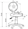 Halmar Kinderstuhl auf Rädern Tor - Grün Weiß / Schwarz Produktbild-Vorschau 4