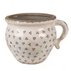 Vaso da fiori Clayre & Eef 17x14x12 cm Beige Nero Anteprima dell’immagine prodotto 1