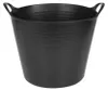 Seau Strend Pro Flexi, noir, de chantier, avec poignees, Voir les images du produit 1