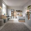 Jugendzimmer Komplett-Set in Grau mit Eiche, mit Bett Produktbild-Vorschau 1