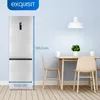 A refrigerator is shown next to a dining table and chairs in a room. Produktbild-Vorschau