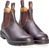 A pair of brown leather boots on a white background. Produktbild-Vorschau