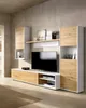Dmora Parete Attrezzata Artex 41x220x180h cm Marrone Rovere Anteprima dell’immagine prodotto 2