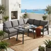 Gartenmöbel-Set für 6 Personen, Loungemöbel mit Esstisch & Produktbild-Vorschau 1