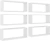 vidaXL Würfelregale 6 Stk. Weiß 60x15x23 cm Holzwerkstoff Produktbild-Vorschau 1