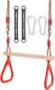 Trapezeschekel aus Holz, mit Gymnastikringen, verstellbar, Produktbild-Vorschau 1