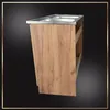 A kitchen cabinet with a double sink and a stainless steel countertop. Náhľad obrázku produktu